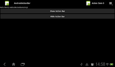 Show Action Item with icon and text Show Action Item with icon and text