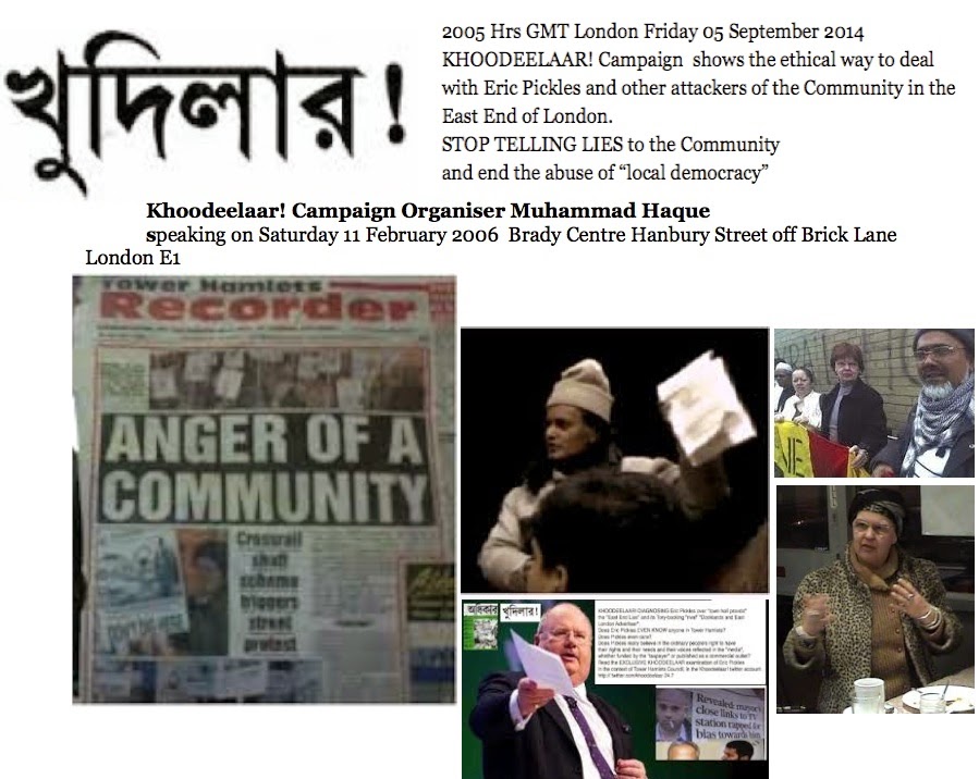Defend the Community in the East End of London by stopping telling lies