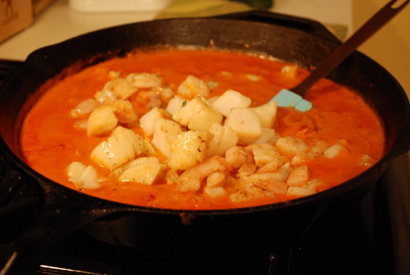 Shrimp and Scallops in Prosciutto Tomato Cream Sauce Confessions of a