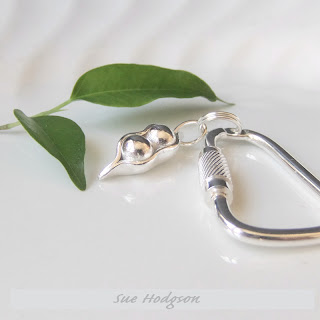 silver pea pod key ring by sue hodgson