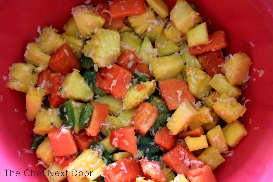 Tropical Fruit Salad + Good Cook ProFreshionals Cut Fruit Bowl Giveaway!