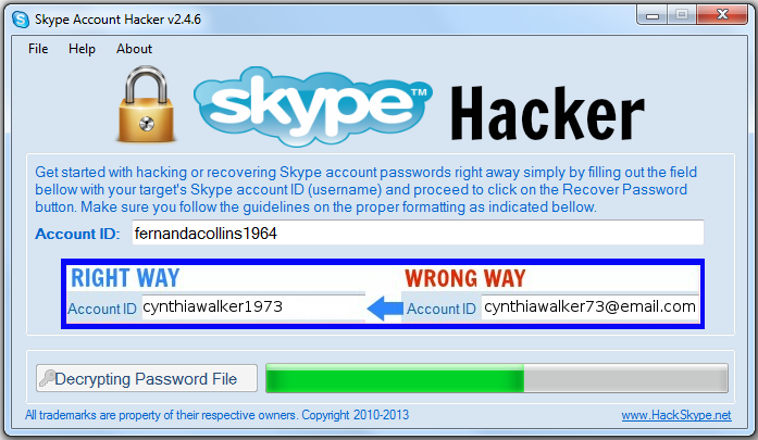 skype account hacker