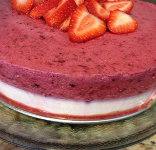 Tarta Fría De Queso Con Mousse De Frutos Rojos