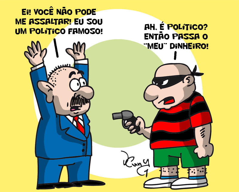 Resultado de imagem para ladrao que rouba ladrao charges