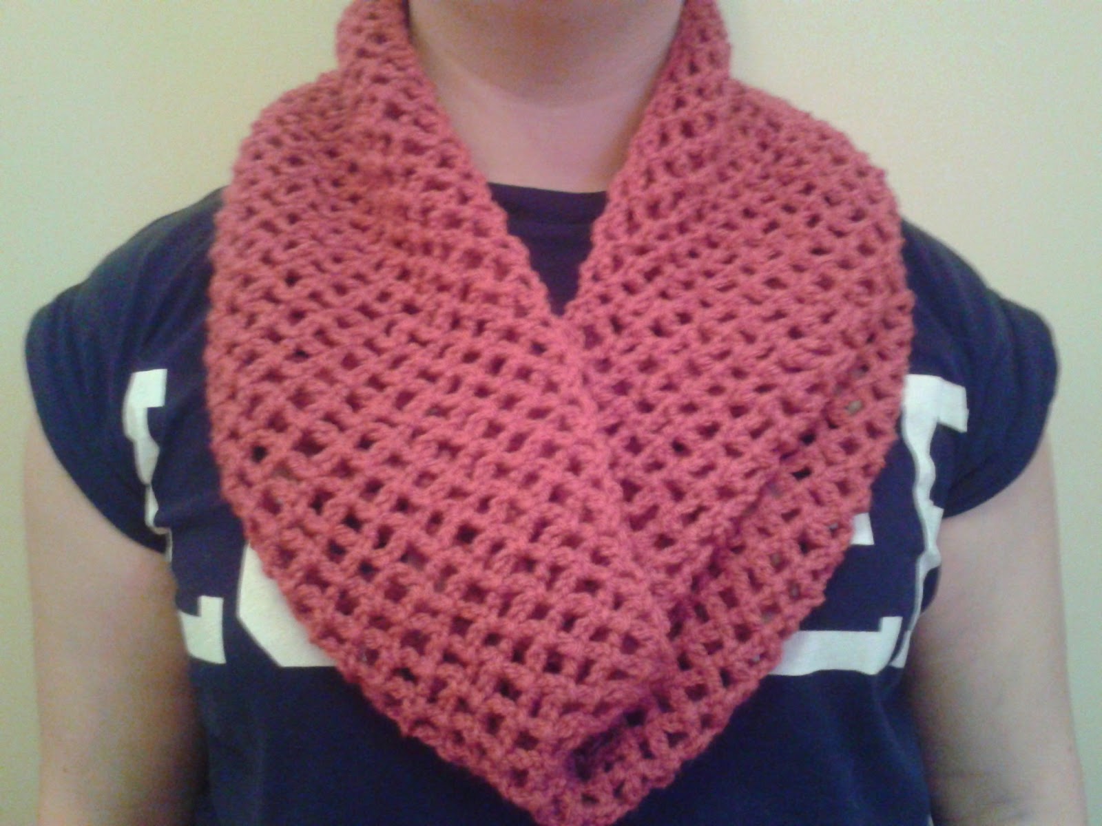 Bits & Bobbles : Quick Crocheted Lace Infinity Scarf Pattern