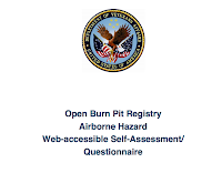 Proposed Open Burn Pit Registry Questionnaire Proposed Open Burn Pit Registry Questionnaire