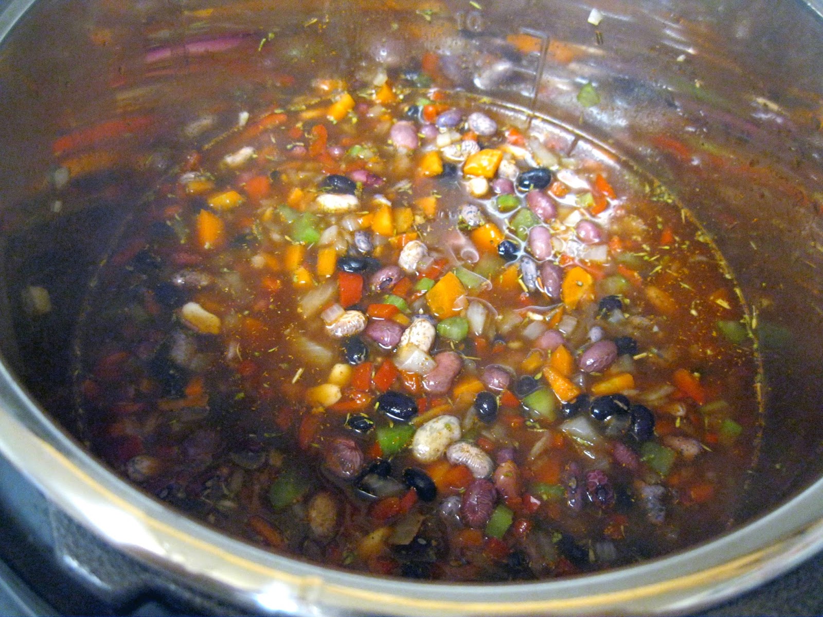 Amy's Nutritarian Kitchen Three Bean Chili (Pressure Cooker Friendly)