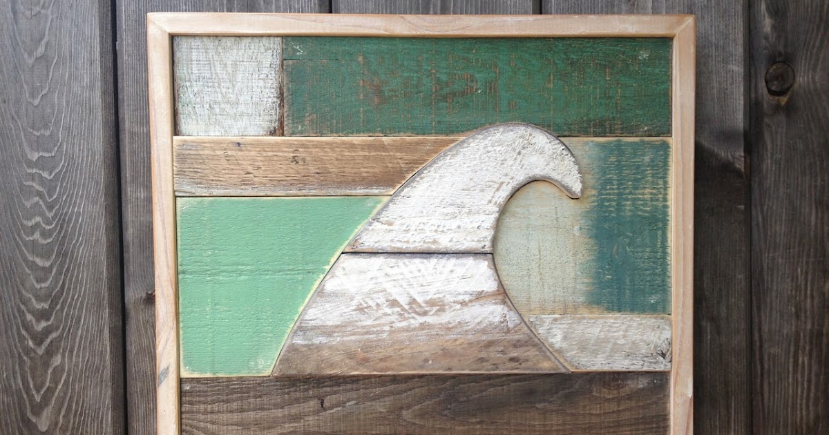 The Surf Art of Heather Brown Reclaimed Wood Surf Art by The Captain