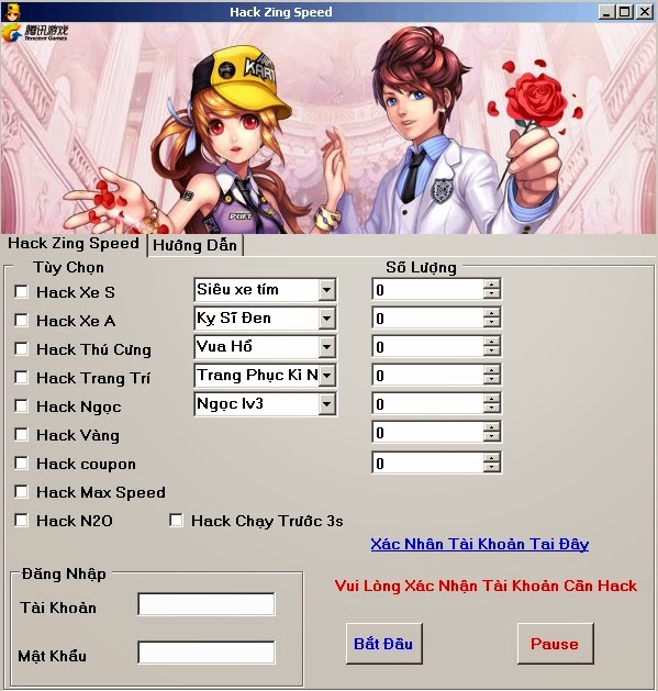 Hack xu coupon zing speed