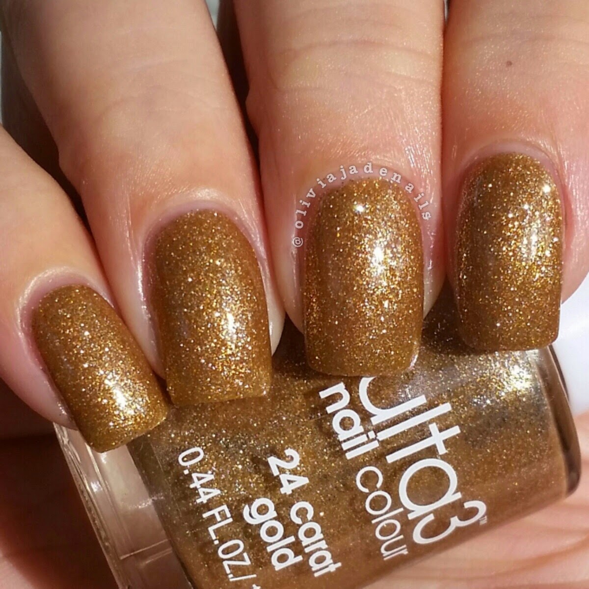 Ulta3 24 Carat Gold swatched by Olivia Jade Nails