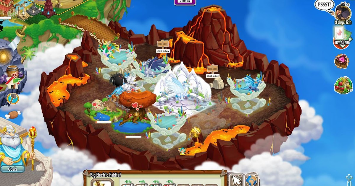 Justin & Dragon City Dragon City volcano island