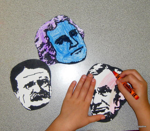 Tippytoe Crafts Mount Rushmore Heads