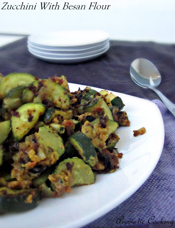 Aromatic Cooking Zucchini With Besan (Chickpea) Flour