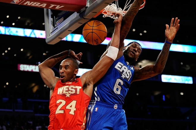 pics of lebron james dunking on kobe. Kobe Bryant And Lebron James