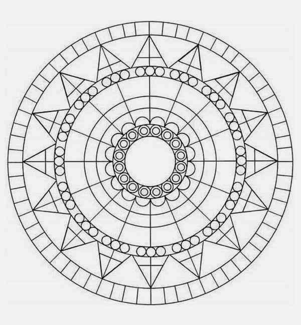 36 Circle Diagram Beginner Mandala Coloring Pages