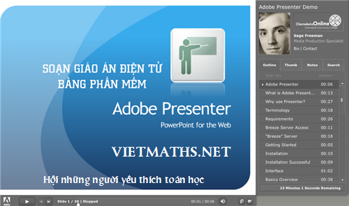 sử dụng phần mềm Elearning để soạn giáo án điện tử, phần mềm Adobe Presenter soạn giáo án soan giao an dien tu bang phan mem Adobe Presenter