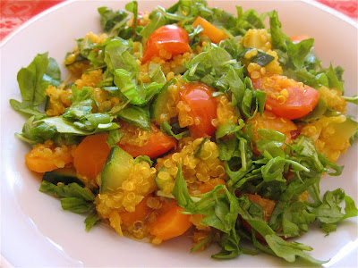 quinoa con pomodorini,zucchine e rucola