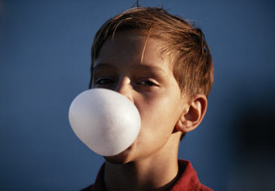 Boy Chewing Gum