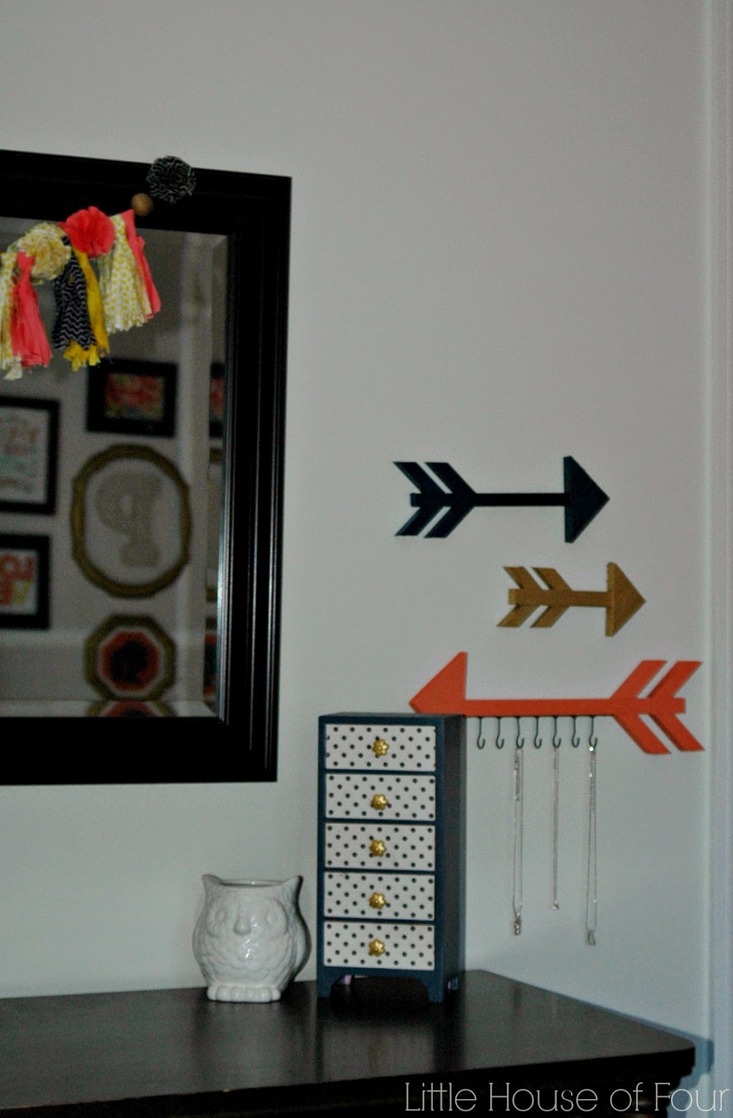 Wood Arrow Jewelry Organizer Little House of Four Creating a