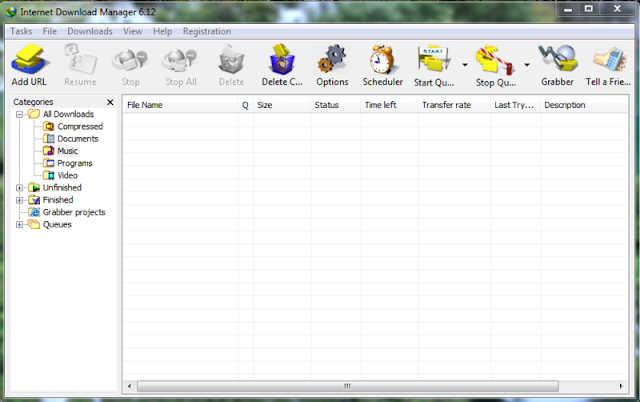Internet Download Manager 6.12 Build 15 Screenshot Internet Download Manager 6.12 Build 15 Screenshot