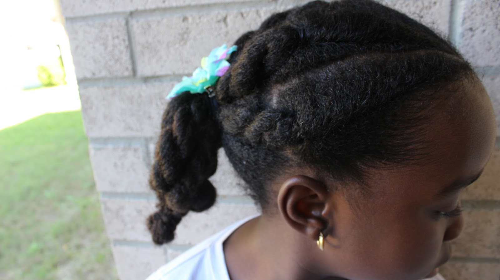 Simple Hairstyle for Tender Headed Kids Natural Hair