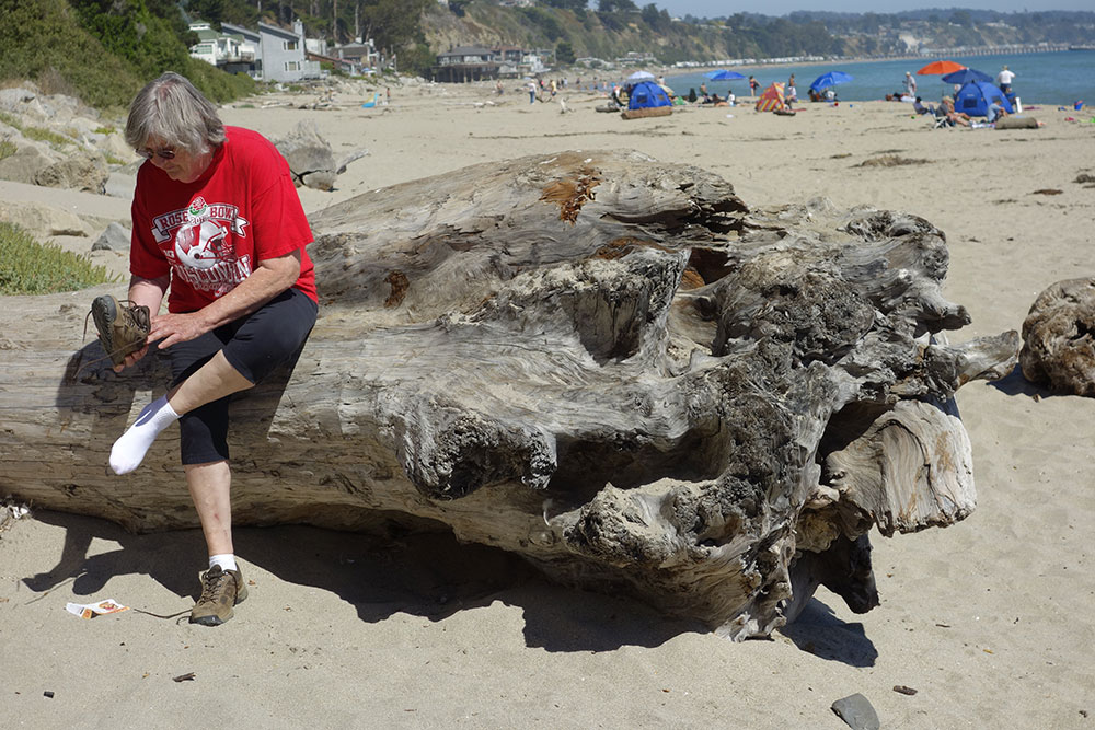 Merikay's Dream Beach Walk on a hot afternoon
