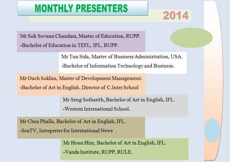 Monthly Presentors