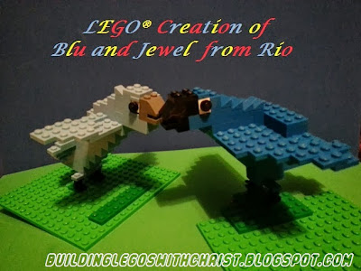 LEGO Creation of Blu and Jewel from the movie Rio, Blu, Jewel, Rio