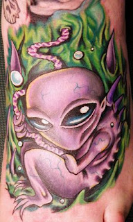 Grey Alien Tattoo Design Photo gallery - Grey Alien Tattoo Ideas
