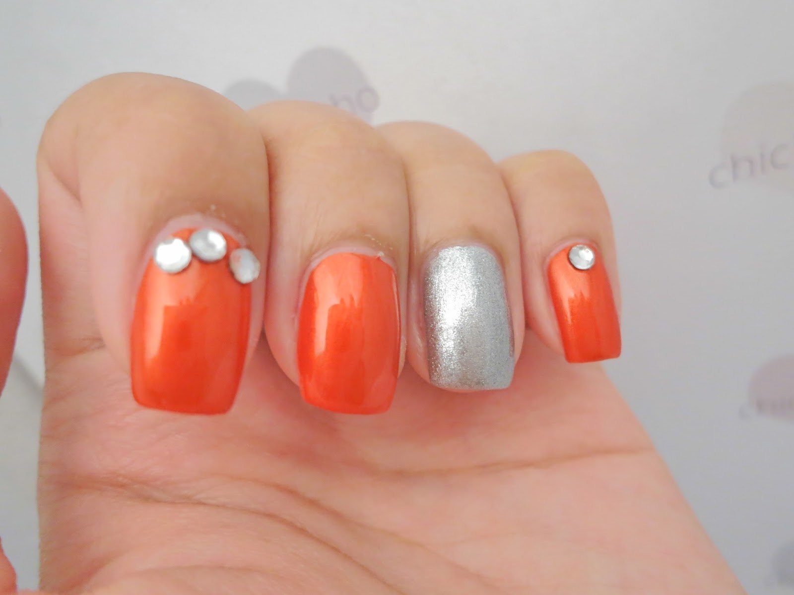 Orange and Turquoise Nail Art - wide 7