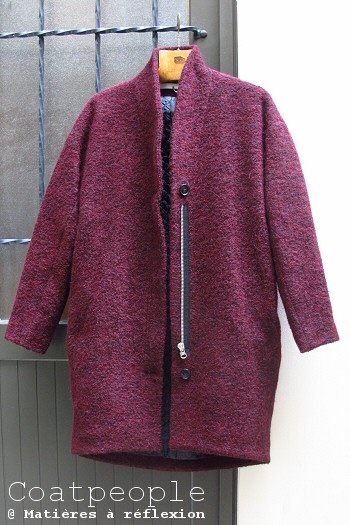 Manteau laine bordeaux Coatpeople