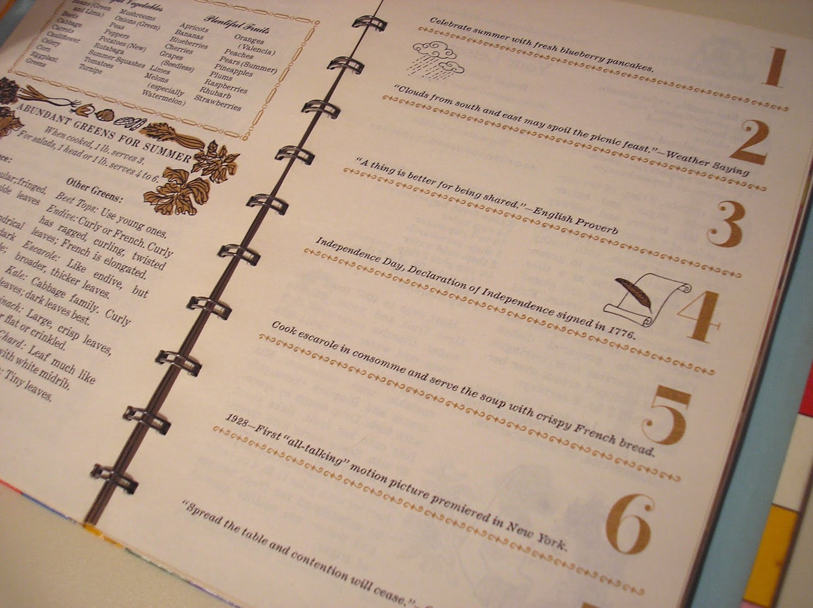 Cooking Calendar