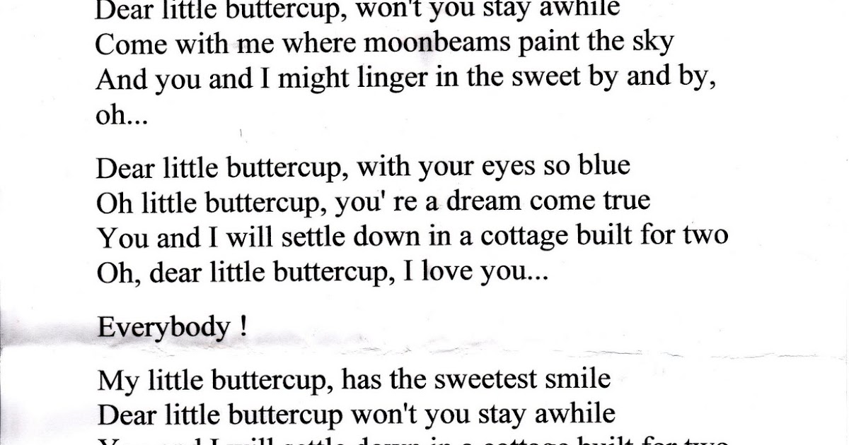 buttercup song lyrics sullivan buttercup song lyrics sullivan