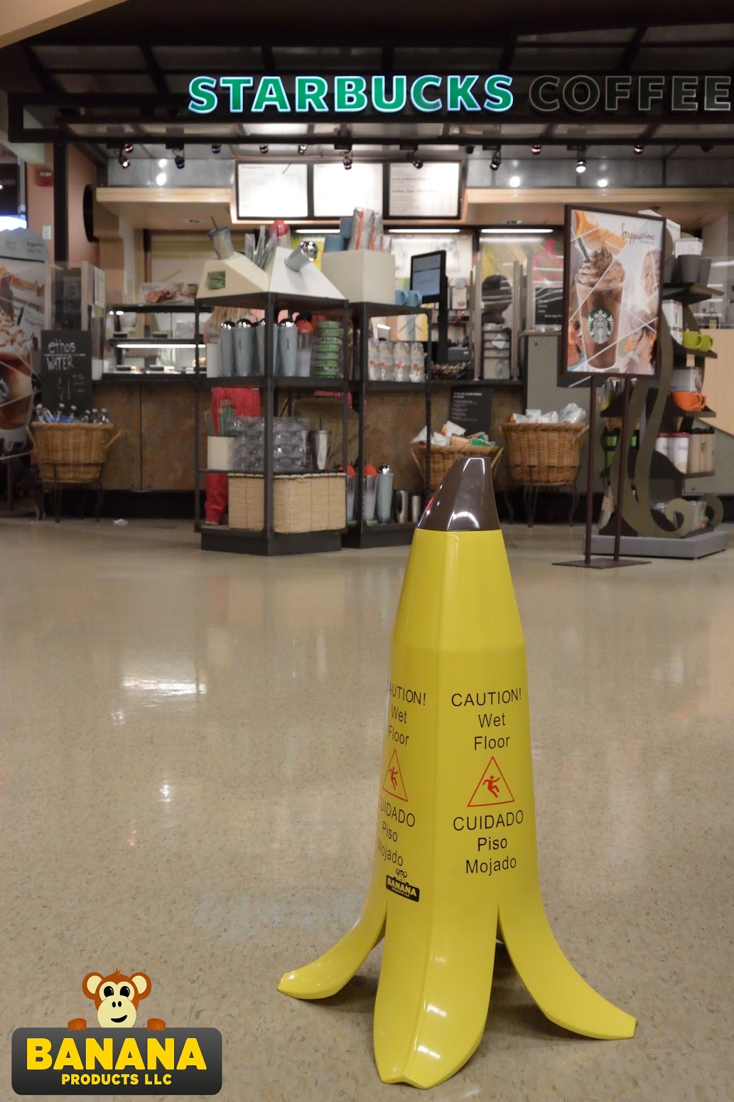 Wet Floor Sign Wet Floor Signs shaped like Banana Peels