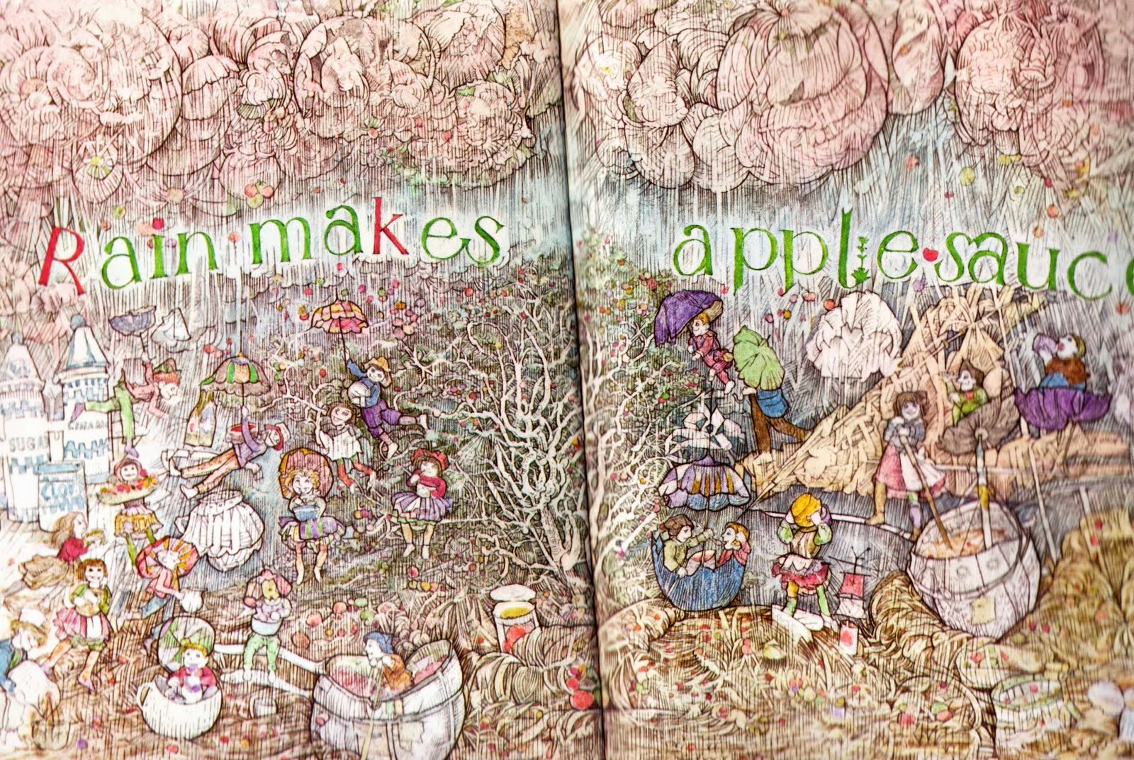 Vintage Kids' Books My Kid Loves Rain Makes Applesauce