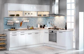 Kitchen set ruangan dapur dengan dominasi cat putih Kitchen set ruangan dapur dengan dominasi cat putih