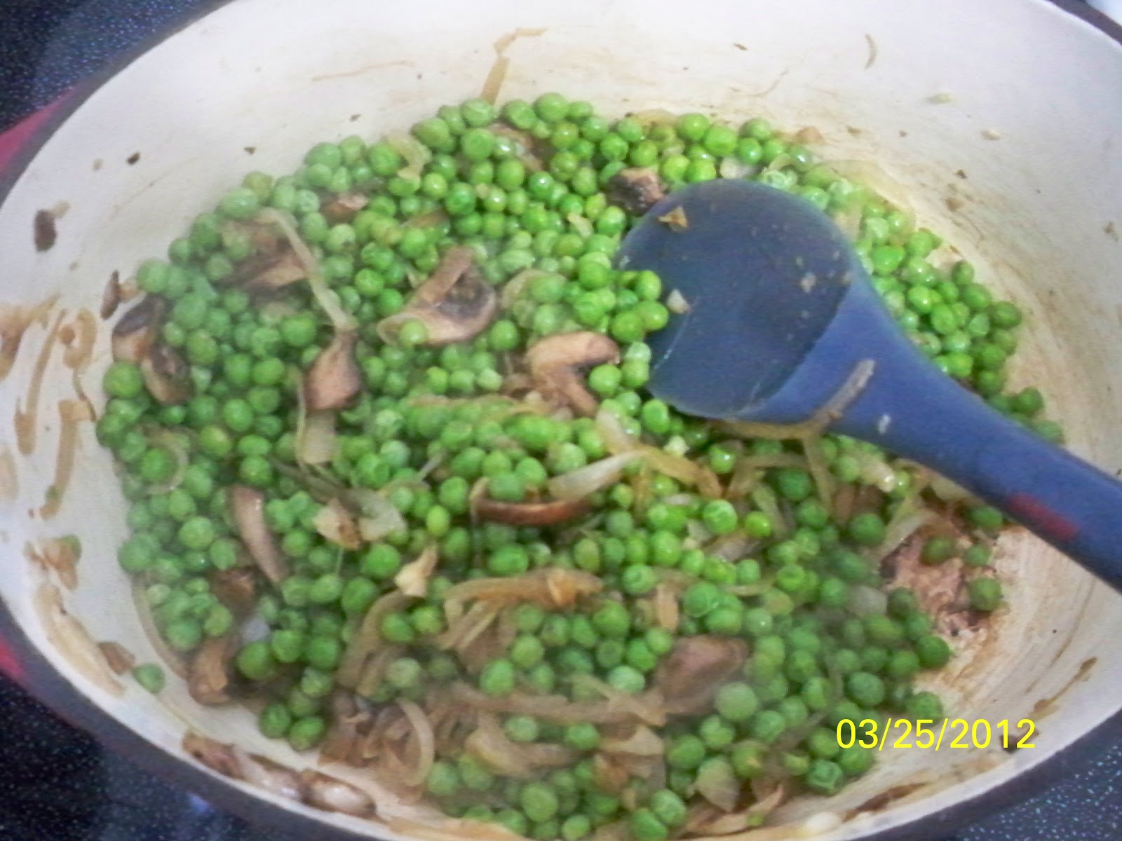 Dishin' It Up with Denise Minty Creamed Peas with Onions and Mushrooms