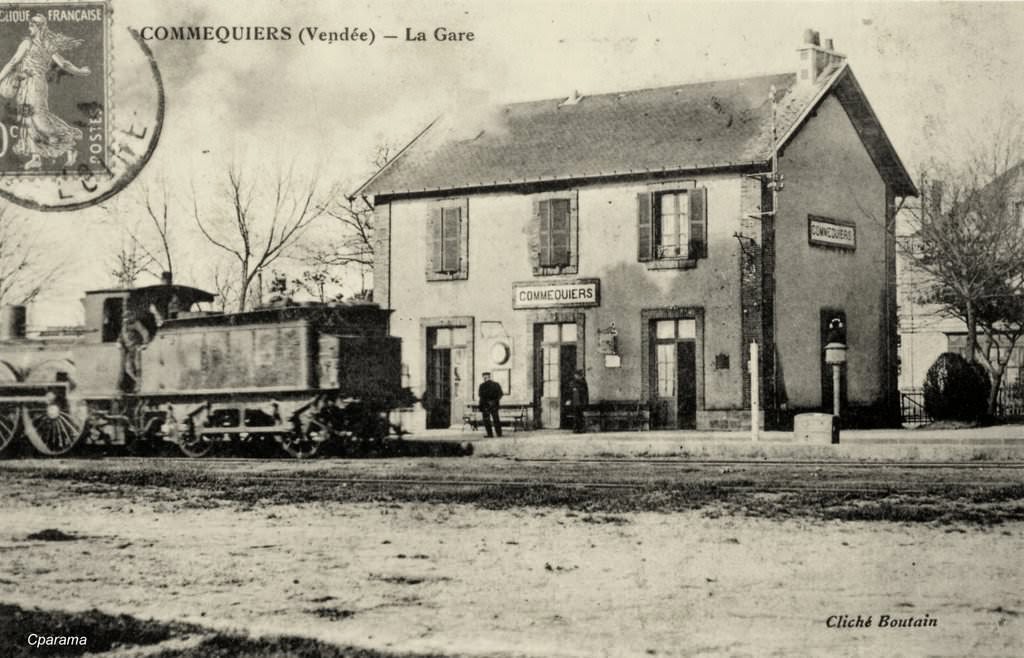 PHOTOS DE VENDEE Hier et aujourd'hui la gare de Commequiers