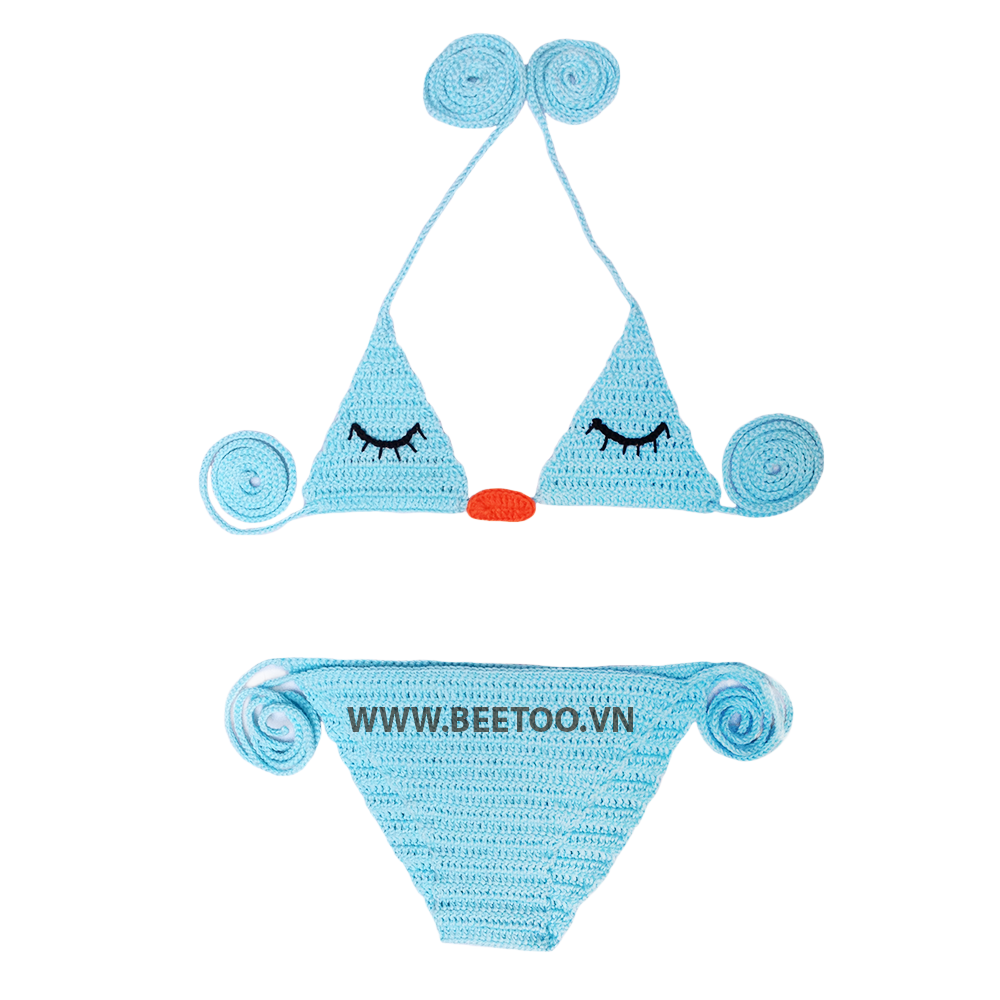 Bikini len móc và Áo Crop top len móc thời trang Shop BeeToo Bikini len móc cho bé