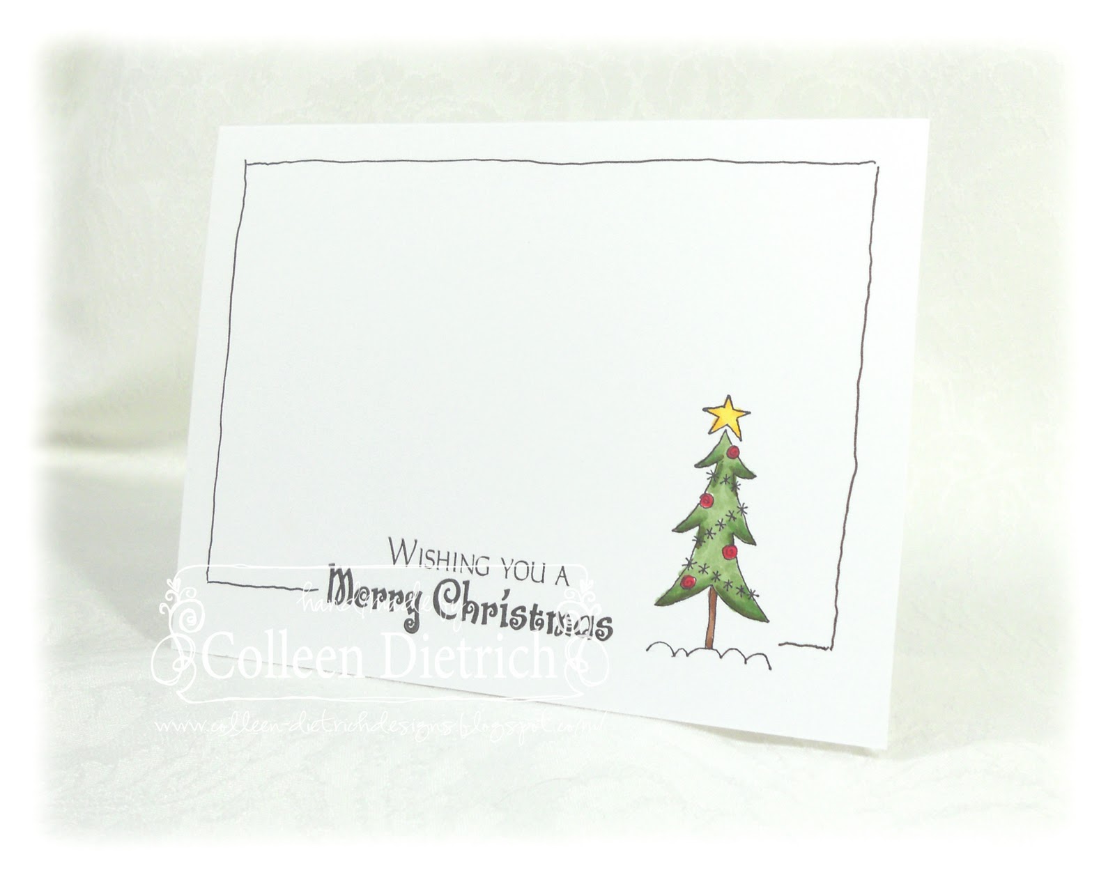 quick and easy christmas card colleen dietrich designs