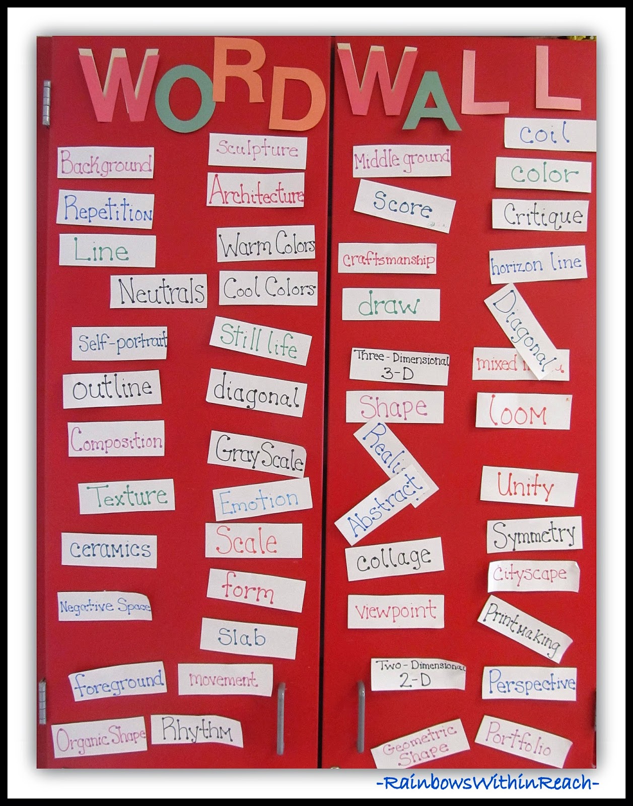 RainbowsWithinReach 77 Word Walls Sight Words + Environmental Print!