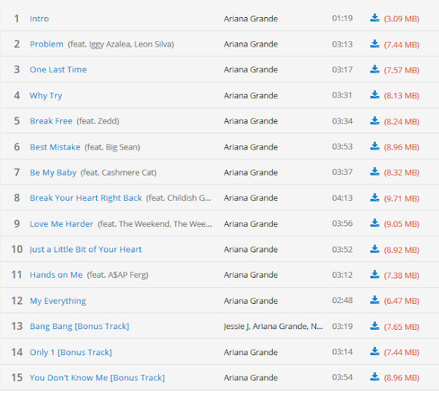 Download Album Ariana Grande My Everything Full Album