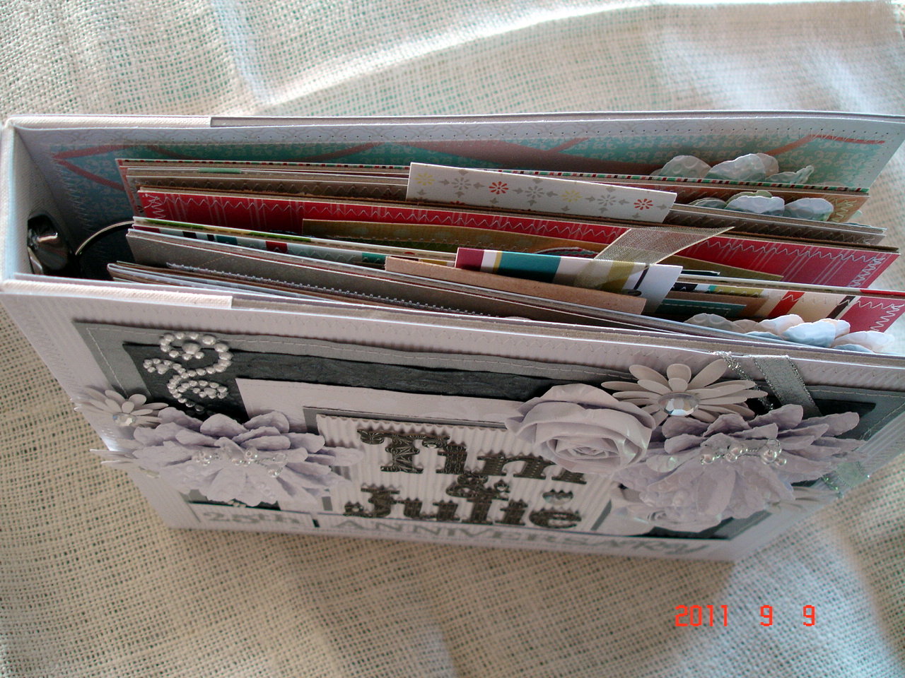 Scrapbooking by Phyllis 25th Wedding Anniversary Chipboard Binder