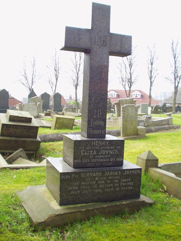 Barnsley & District War Memorials Cudworth Cemetery, Bernard Jaques