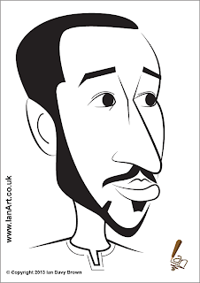 Andros Townsend Caricature Andros Townsend Caricature