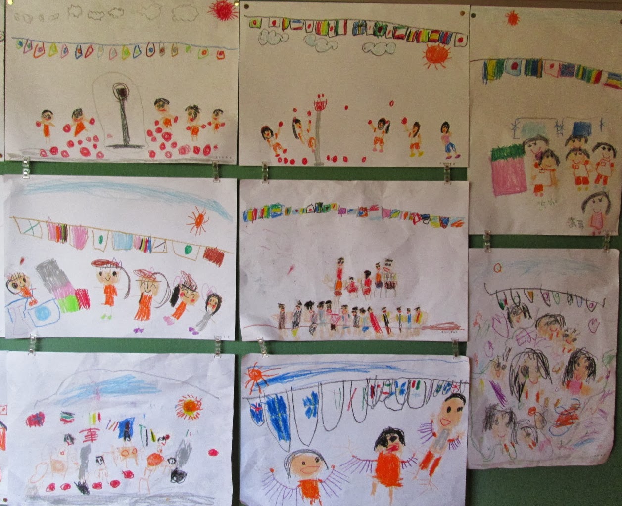 小鹿野幼稚園ブログ 運動会の絵 年少 年中
