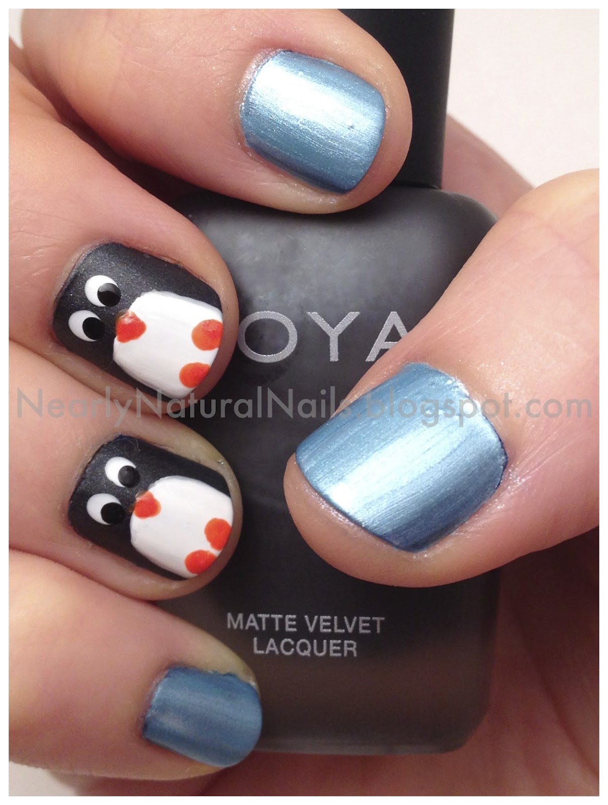 Penguin nail art, Happy Feet 2 manicure, 31 day nail challenge, day 23 