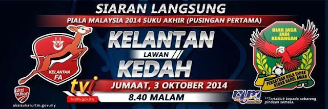 Keputusan Live Streaming Kelantan vs Kedah 3 Oktober 2014 item-thumbnail