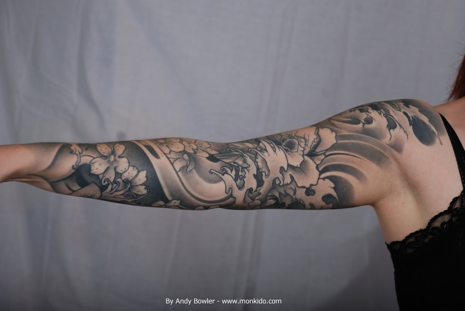 Japanese Sleeve Tattoo Black And Grey