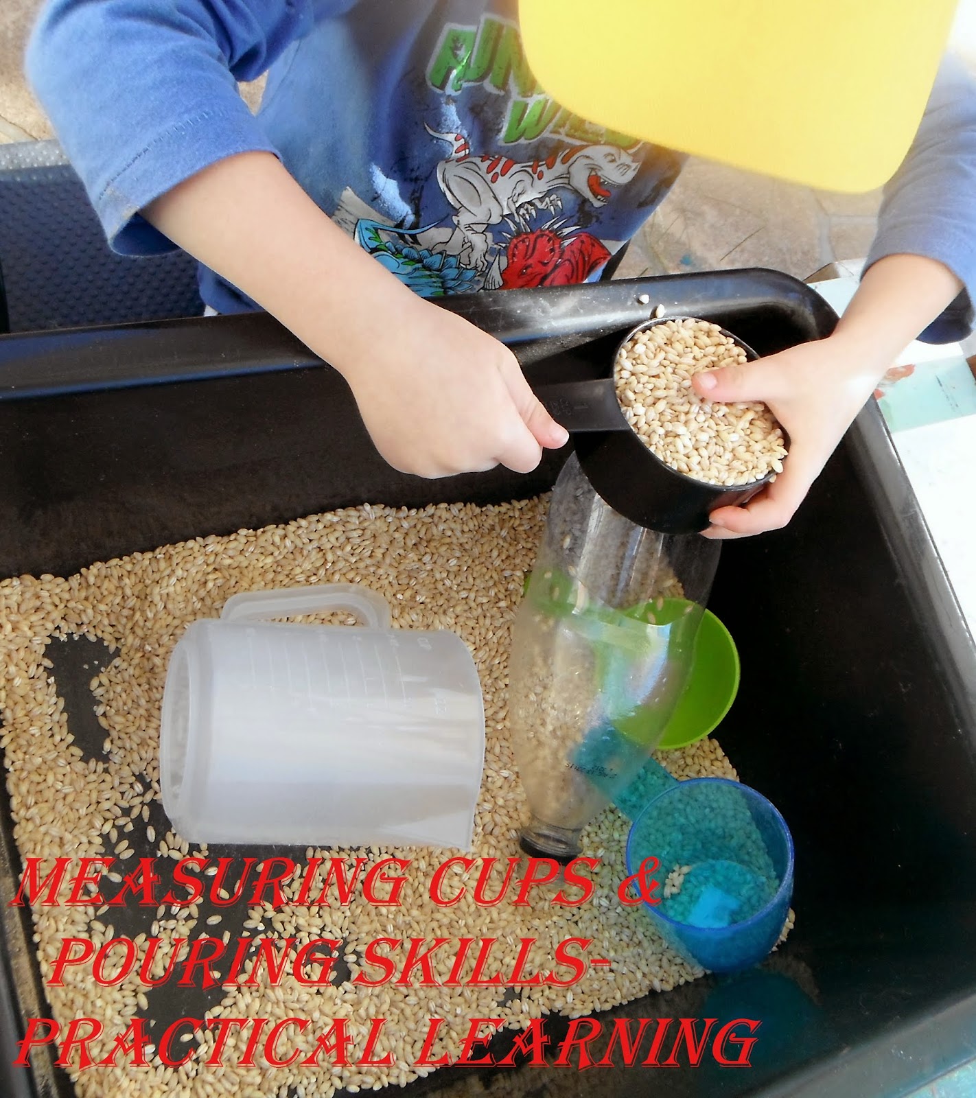 Adventures at home with Mum Barley Measurement Early Math Play Tub